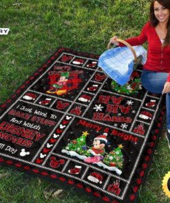 Merry Christmas Minnie Quilt Blanket Xmas DN Fans 12