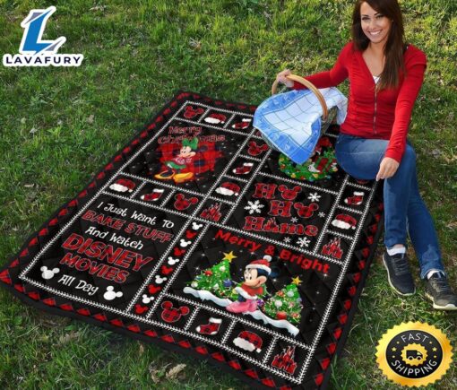 Merry Christmas Minnie Quilt Blanket Xmas DN  Fans