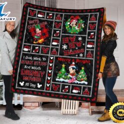 Merry Christmas Minnie Quilt Blanket…