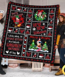 Merry Christmas Minnie Quilt Blanket Xmas DN Fans 1