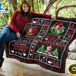 Merry Christmas Minnie Quilt Blanket Xmas DN Fans 2