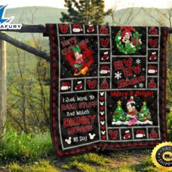 Merry Christmas Minnie Quilt Blanket Xmas DN Fans 3