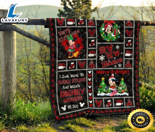 Merry Christmas Minnie Quilt Blanket Xmas DN  Fans