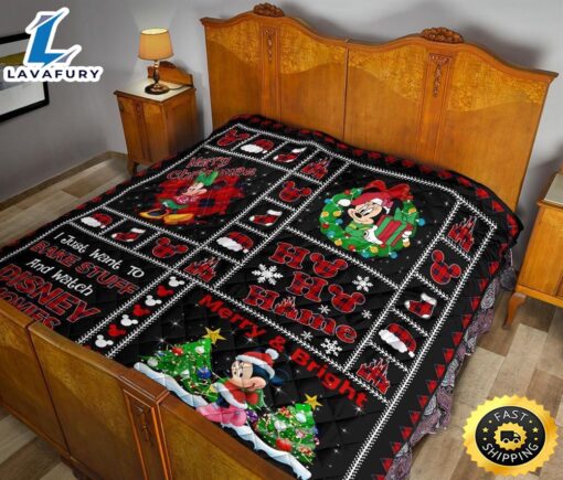 Merry Christmas Minnie Quilt Blanket Xmas DN  Fans