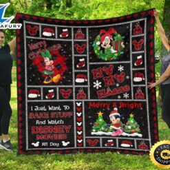 Merry Christmas Minnie Quilt Blanket Xmas DN Fans 8