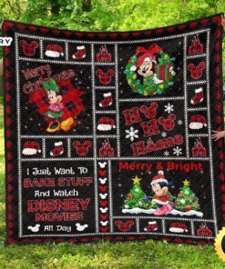 Merry Christmas Minnie Quilt Blanket Xmas DN Fans 8