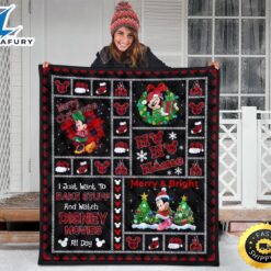 Merry Christmas Minnie Quilt Blanket Xmas DN Fans 9