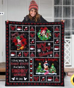 Merry Christmas Minnie Quilt Blanket Xmas DN Fans 9