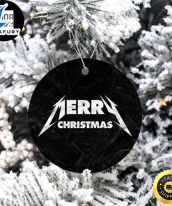 Metallica Merry Christmas Logo Design Metal Style 2023 Christmas Ornament