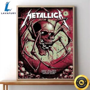 Metallica North American Tour 2023 Poster Metallica M72 World Tour Montreal Poster