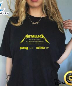 Metallica Rock Band M72 World Tour 2023 Merch Metallica M72 World Tour No Repeat Weekend Shirt