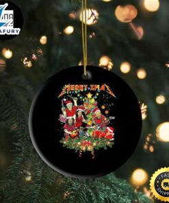 Metallica Wearing Santa Clothes Merry Xmas 2023 Christmas Ornament