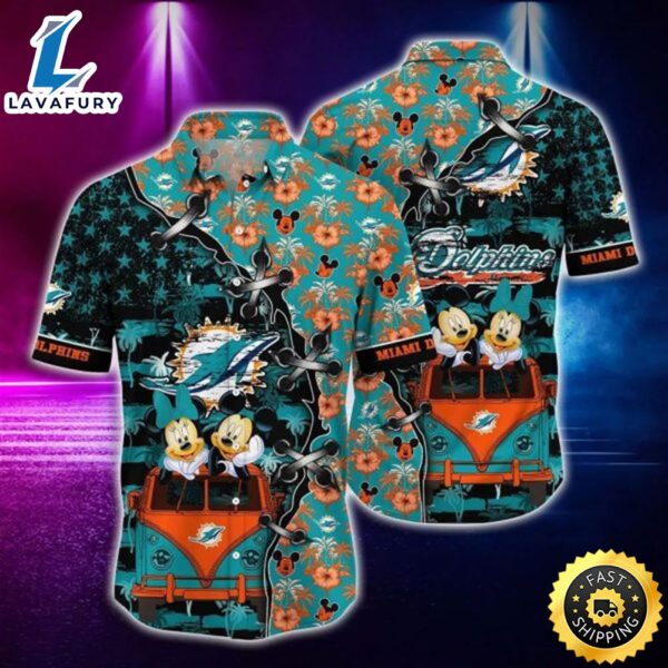 Miami Dolphins Hawaiian Shirt Mickey And Minnie Style Shirt