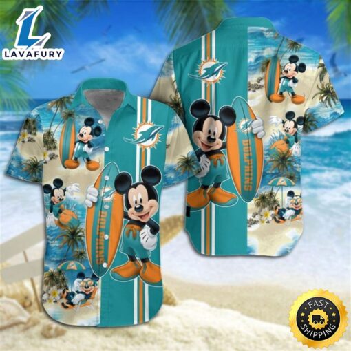 Miami Dolphins Mickey Mouse Hawaiian Shirt