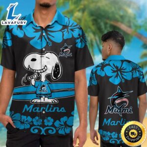 Miami Marlins Snoopy Hawaiian Shirt