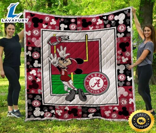 Mickey Alabama Crimson Tide Quilt Blanket Bedding Set