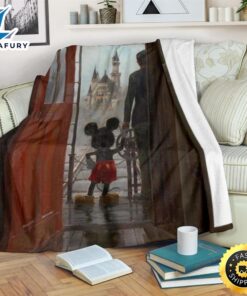 Mickey And DN Land Fleece Blanket Funny For  Fans