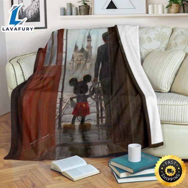 Mickey And DN Land Fleece Blanket Funny For  Fans