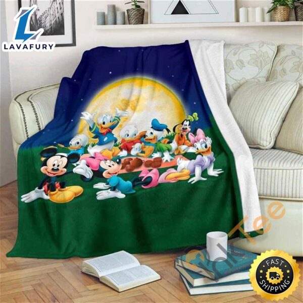 Mickey And Donald Picnic Disney Sherpa Blanket Fleece Blanket Funny Gifts