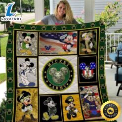 Mickey Army Military Quilt Blanket…