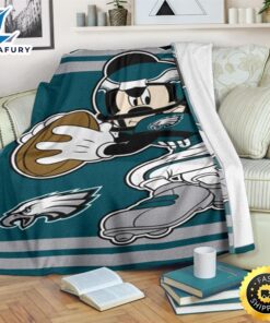 Mickey Eagles Fleece Blanket For  Fans