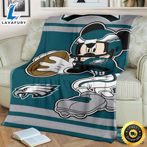 Mickey Eagles Fleece Blanket For  Fans