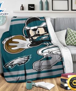 Mickey Eagles Fleece Blanket For Fans 3