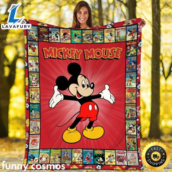 Mickey Fleece Blanket, Mickey Mouse Quilt Blanket