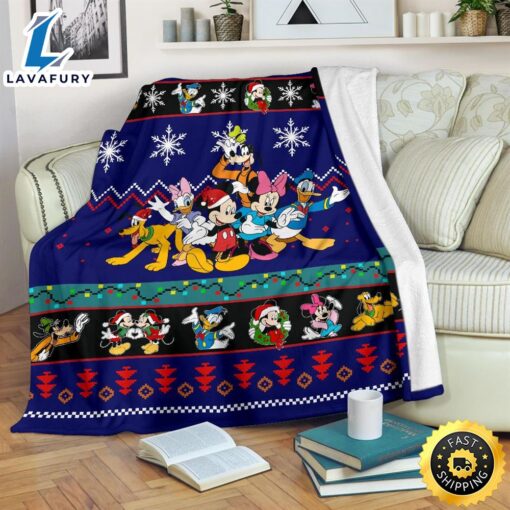 Mickey & Friends Christmas Blanket Amazing Gift Idea Fans