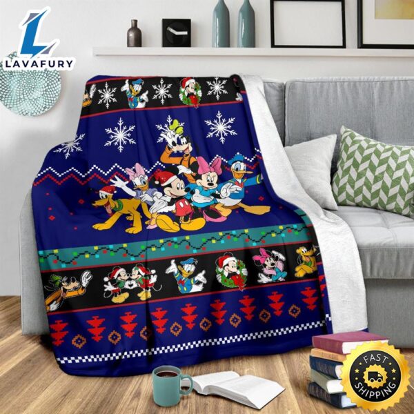 Mickey & Friends Christmas Blanket Amazing Gift Idea Fans