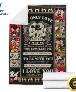 Mickey & Minnie Fleece Blanket My Only Love The Day I Met You Fans 7