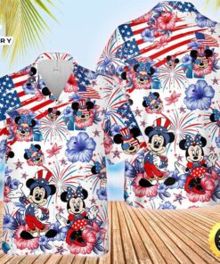 Mickey Minnie Mouse Fireworks Hibiscus…