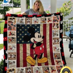 Mickey Mouse American Flag Blanket