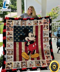Mickey Mouse American Flag Blanket