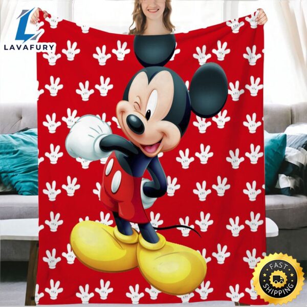 Mickey Mouse Blanket Warm For Bed Couch Sofa Kids Blankets