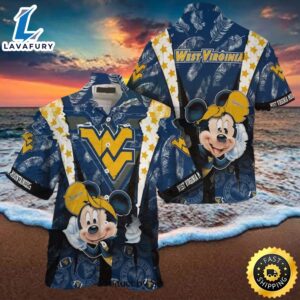 Mickey Mouse Disney NCAA West Virginia Mountaineers Hawaiian Shirt