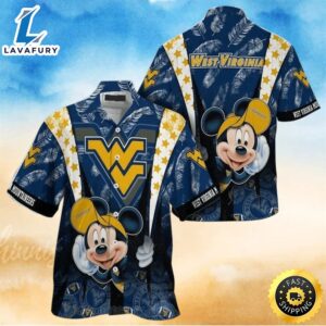 Mickey Mouse Disney NCAA West Virginia Mountaineers WVU Hawaiian Shirt Best Beach Gift