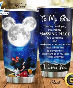 Mickey Mouse Missing Piece Disney I Love You Gift For Lover Day Travel Tumbler