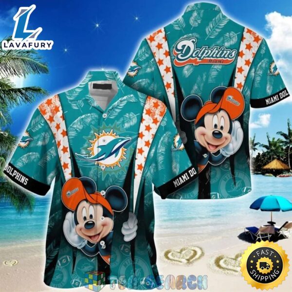 Mickey Mouse NFL Miami Dolphins Hat Tropical Hawaiian Shirt