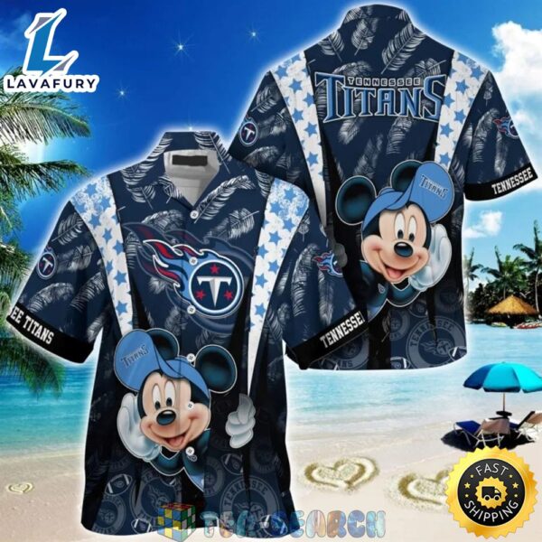 Mickey Mouse NFL Tennessee Titans Hat Tropical Hawaiian Shirt