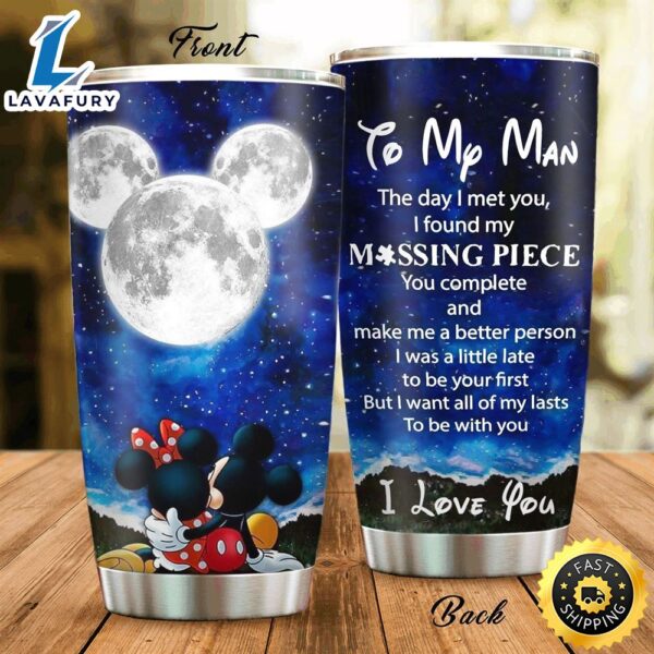 Mickey Mouse To My Man Gift For Lover Day Travel Tumbler