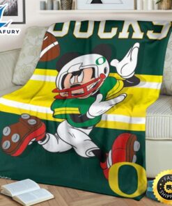 Mickey Plays Ducks Fleece Blanket For Football Fans 2