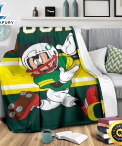 Mickey Plays Ducks Fleece Blanket For Football Fans 3