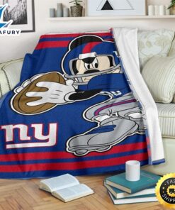 Mickey Plays Giants Fleece Blanket For Football Fans 1