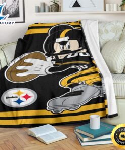 Mickey Plays Steelers Fleece Blanket…
