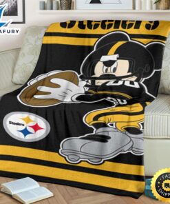 Mickey Plays Steelers Fleece Blanket For Football Fan 7462 Fans 2