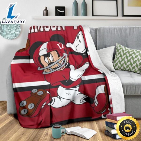 Mickey Plays With The Crimson Tide Premium Blanket Fans