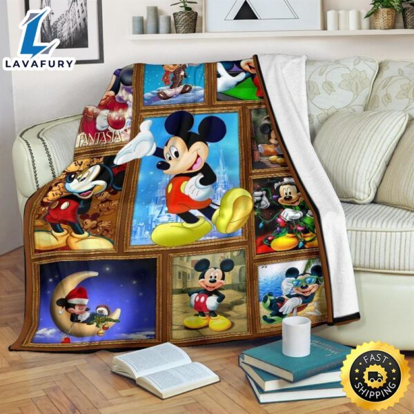 Mickey Plush Blanket Carton Blanket Bedding Decor Idea Fans