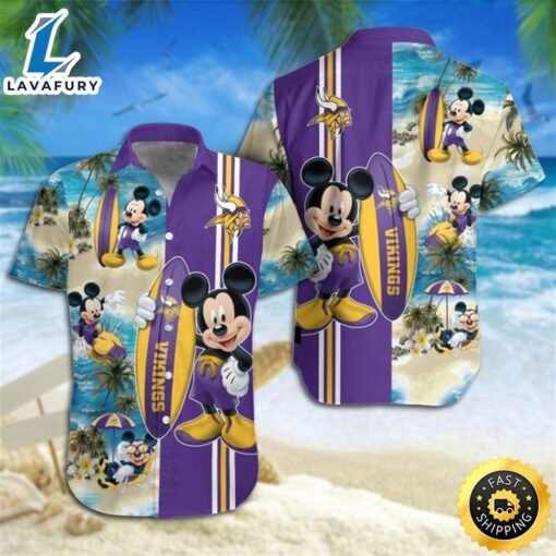 Minnesota Vikings Mickey Mouse Hawaiian Shirt