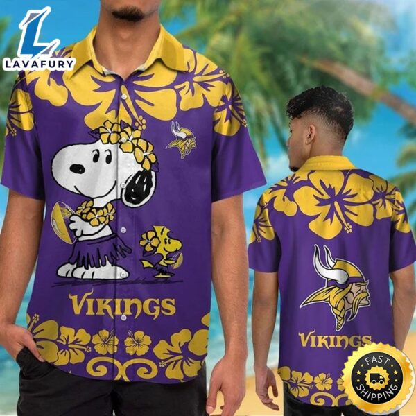 Minnesota Vikings & Snoopy Hawaiian Shirt